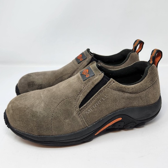 Merrell Men Jungle Moc Alloy Toe Work Shoes Brown Suede Size 7 M Slip On Comfort - Picture 6 of 11